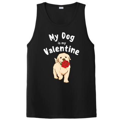 My Dog Is My Valentine Golden Retriever Mom Dad Great Gift PosiCharge Competitor Tank