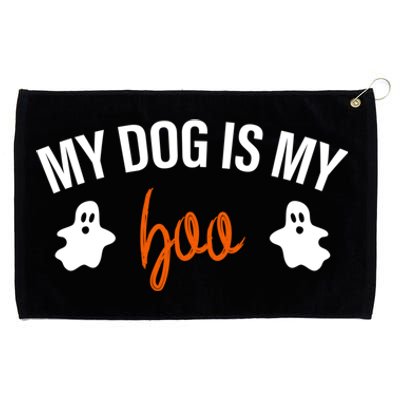 My Dog Is My Boo Funny Dog Owner Halloween Costume Pajamas Gift Grommeted Golf Towel