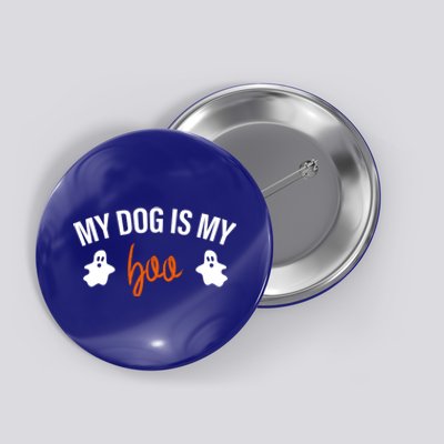 My Dog Is My Boo Funny Dog Owner Halloween Costume Pajamas Gift Button