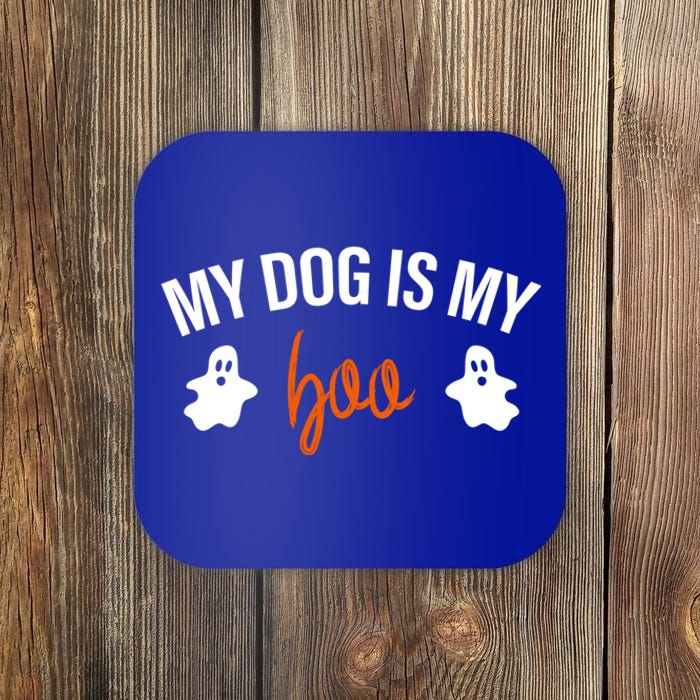 My Dog Is My Boo Funny Dog Owner Halloween Costume Pajamas Gift Coaster