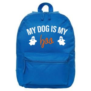 My Dog Is My Boo Funny Dog Owner Halloween Costume Pajamas Gift 16 in Basic Backpack