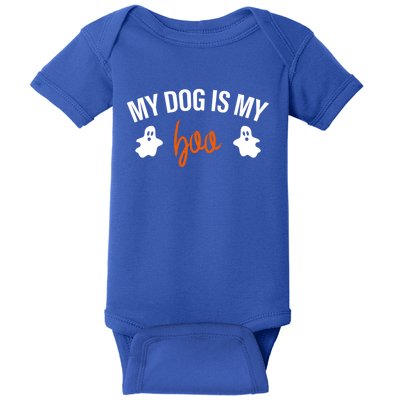 My Dog Is My Boo Funny Dog Owner Halloween Costume Pajamas Gift Baby Bodysuit