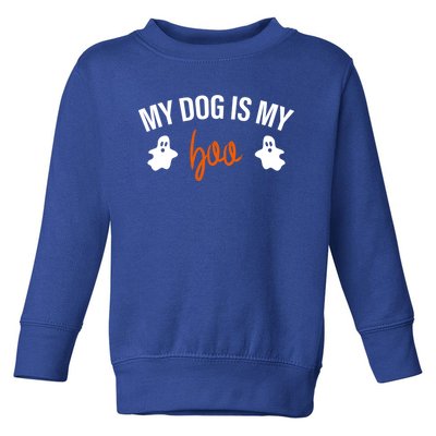 My Dog Is My Boo Funny Dog Owner Halloween Costume Pajamas Gift Toddler Sweatshirt