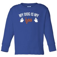 My Dog Is My Boo Funny Dog Owner Halloween Costume Pajamas Gift Toddler Long Sleeve Shirt