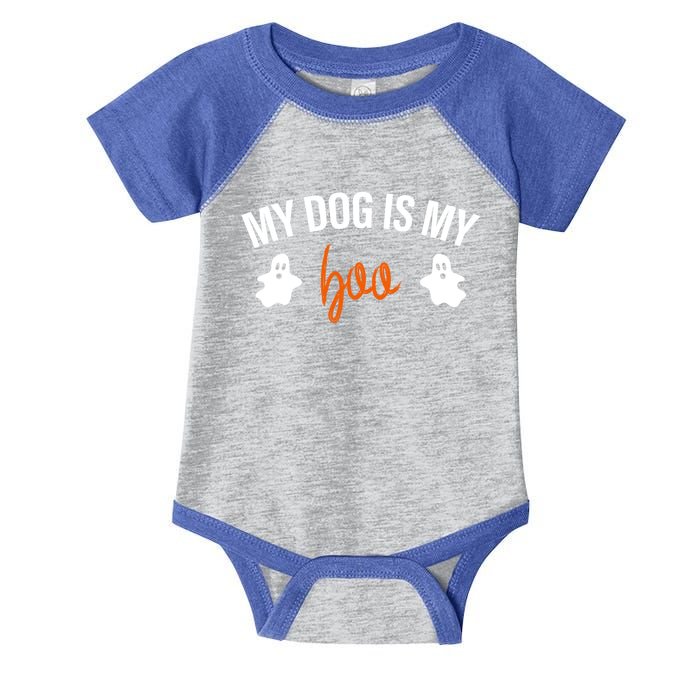 My Dog Is My Boo Funny Dog Owner Halloween Costume Pajamas Gift Infant Baby Jersey Bodysuit