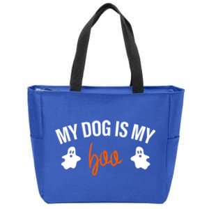 My Dog Is My Boo Funny Dog Owner Halloween Costume Pajamas Gift Zip Tote Bag