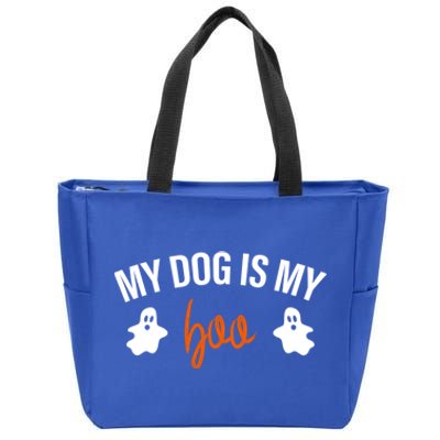 My Dog Is My Boo Funny Dog Owner Halloween Costume Pajamas Gift Zip Tote Bag