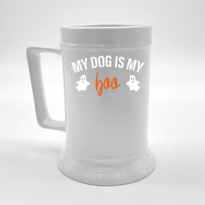 My Dog Is My Boo Funny Dog Owner Halloween Costume Pajamas Gift Beer Stein