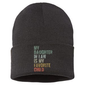 My Daughter In Law Is My Favorite Child Dad Father Day Sustainable Knit Beanie