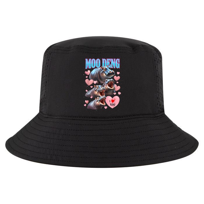 Moo Deng I Love You Pygmy Hippopotamus Cool Comfort Performance Bucket Hat