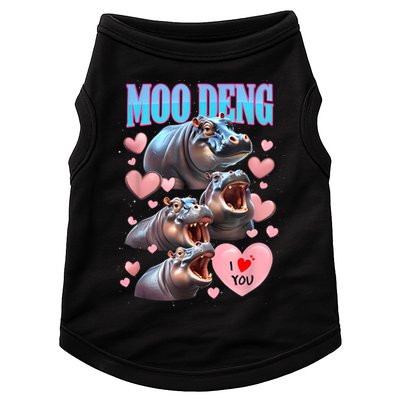 Moo Deng I Love You Pygmy Hippopotamus Doggie Tank