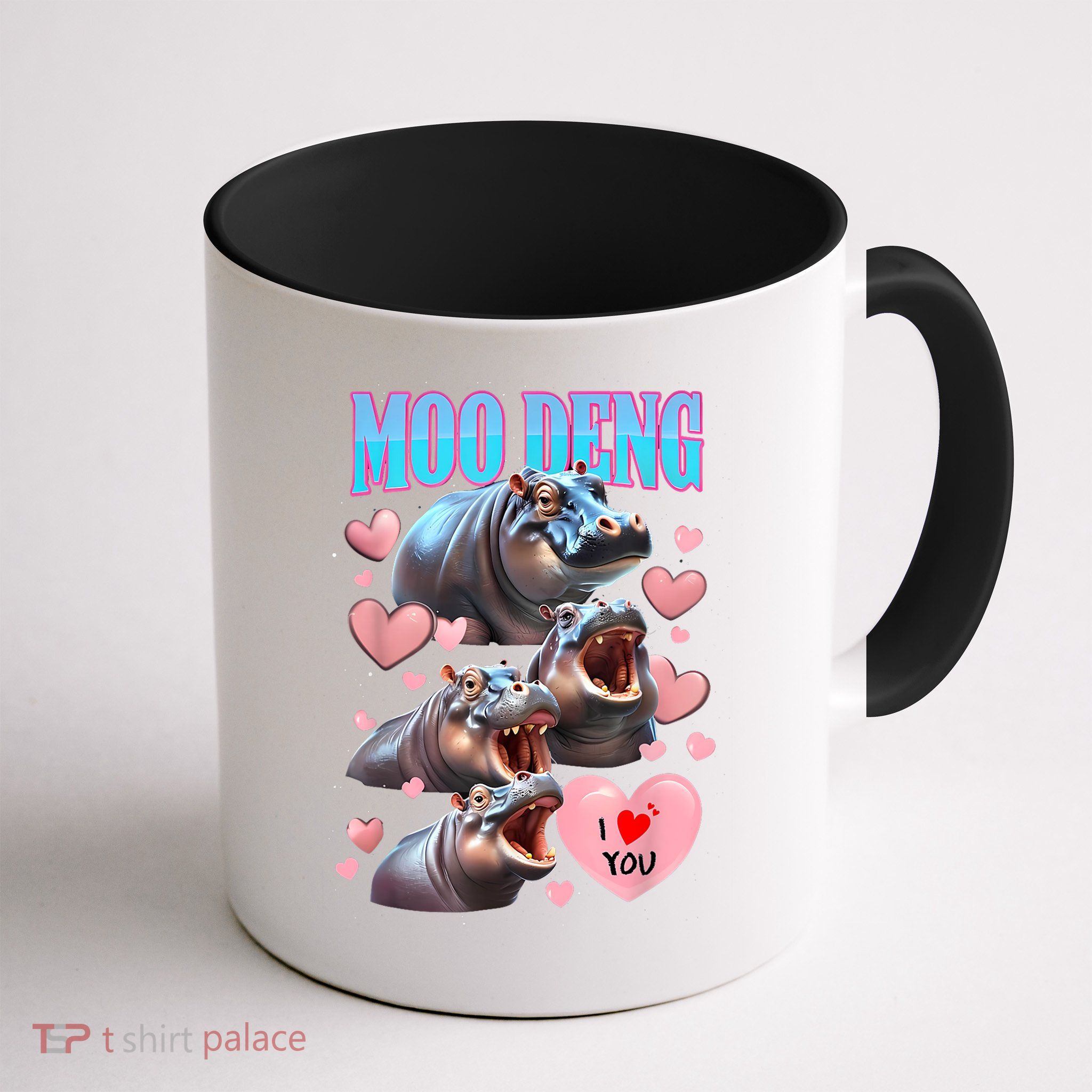 Moo Deng I Love You Pygmy Hippopotamus Mug