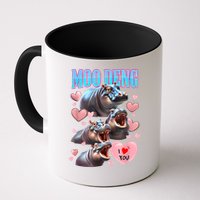 Moo Deng I Love You Pygmy Hippopotamus Mug