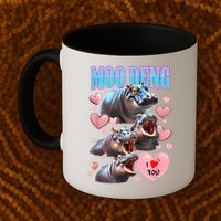 Moo Deng I Love You Pygmy Hippopotamus Mug