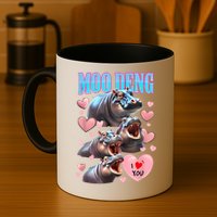 Moo Deng I Love You Pygmy Hippopotamus Mug