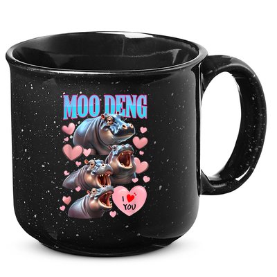 Moo Deng I Love You Pygmy Hippopotamus 15oz Campfire Ceramic Mug