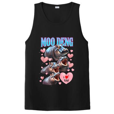 Moo Deng I Love You Pygmy Hippopotamus PosiCharge Competitor Tank