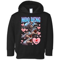 Moo Deng I Love You Pygmy Hippopotamus Toddler Hoodie