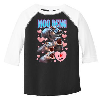 Moo Deng I Love You Pygmy Hippopotamus Toddler Fine Jersey T-Shirt