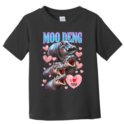 Moo Deng I Love You Pygmy Hippopotamus Toddler T-Shirt