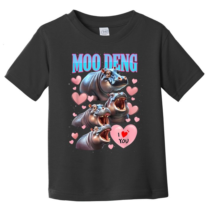 Moo Deng I Love You Pygmy Hippopotamus Toddler T-Shirt