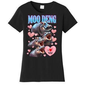 Moo Deng I Love You Pygmy Hippopotamus Women's T-Shirt