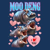 Moo Deng I Love You Pygmy Hippopotamus Infant Baby Jersey Bodysuit