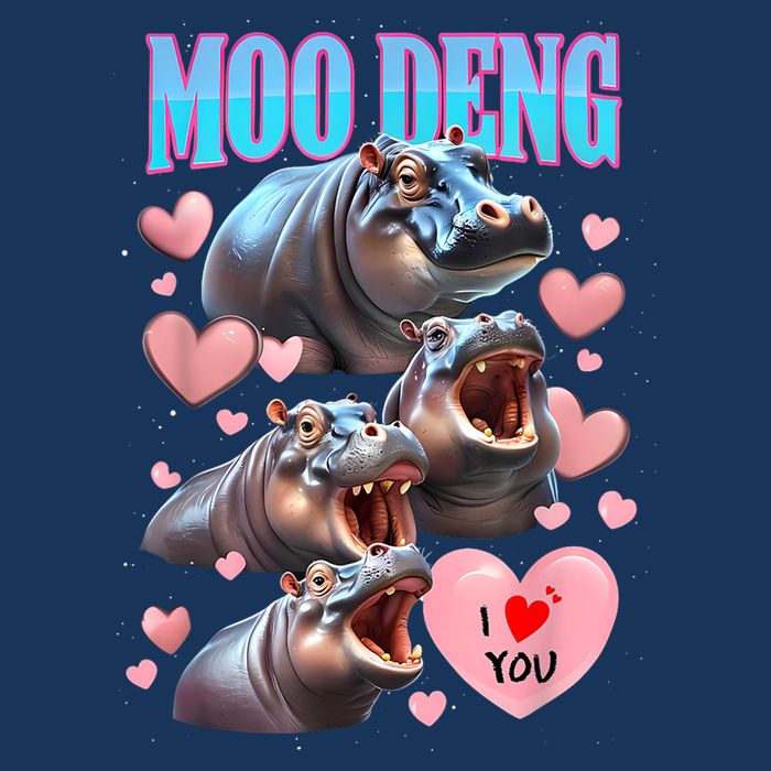 Moo Deng I Love You Pygmy Hippopotamus Infant Baby Jersey Bodysuit