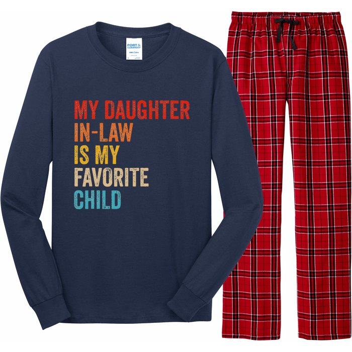 My Daughter In Law Is My Favorite Child Funny Family Vintage Long Sleeve Pajama Set