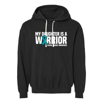 My Daughter Is A Warrior Sexual Assault Awareness Cool Gift Garment-Dyed Fleece Hoodie