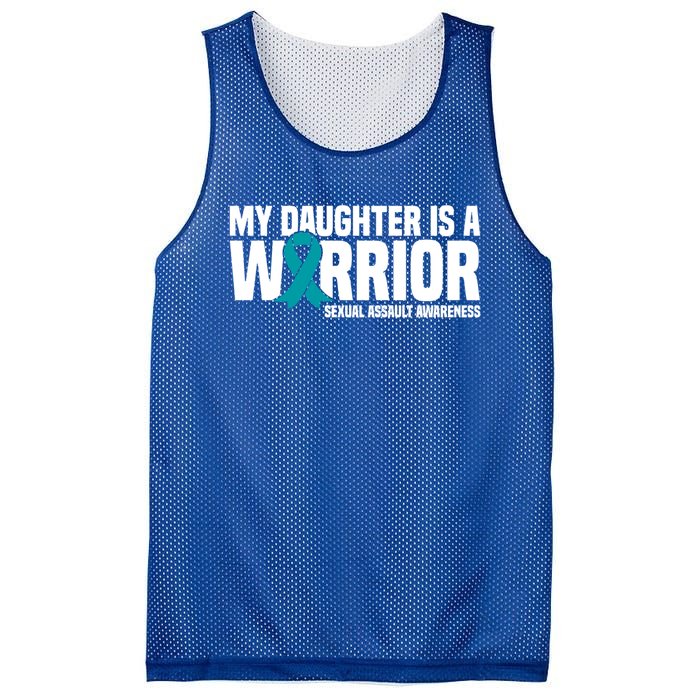 My Daughter Is A Warrior Sexual Assault Awareness Cool Gift Mesh Reversible Basketball Jersey Tank