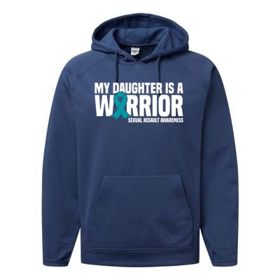 My Daughter Is A Warrior Sexual Assault Awareness Cool Gift Performance Fleece Hoodie