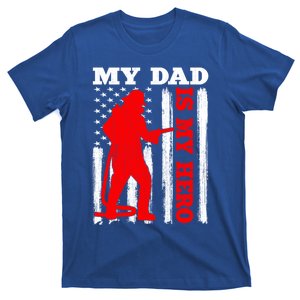 My Daddy Is My Hero Usa Flag Firefighter Fire Dad Funny Gift T-Shirt