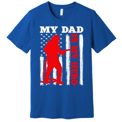 My Daddy Is My Hero Usa Flag Firefighter Fire Dad Funny Gift Premium T-Shirt