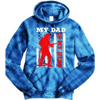 My Daddy Is My Hero Usa Flag Firefighter Fire Dad Funny Gift Tie Dye Hoodie