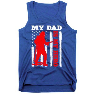 My Daddy Is My Hero Usa Flag Firefighter Fire Dad Funny Gift Tank Top