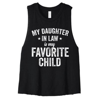 My Daughterinlaw Is My Favorite Child Funny Quote Women's Racerback Cropped Tank