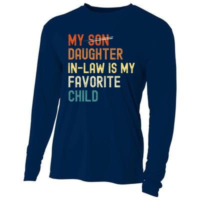 My Daughter-in-law is My Favorite Child Funny Fathers Day Cooling Performance Long Sleeve Crew