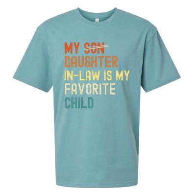 My Daughter-in-law is My Favorite Child Funny Fathers Day Sueded Cloud Jersey T-Shirt