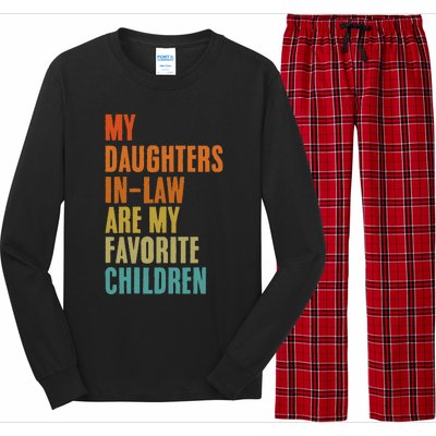 My Daughters InLaw Are My Favorite Children Funny Fathers Long Sleeve Pajama Set