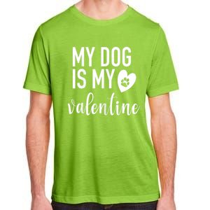 My Dog Is My Valentine Paw Heart Pet Owner Gift Adult ChromaSoft Performance T-Shirt