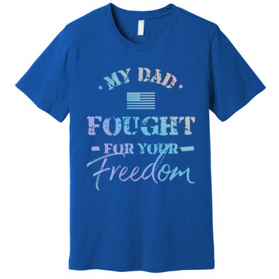 My Dad Is A Veteran Gift For Daughter And Son Premium T-Shirt