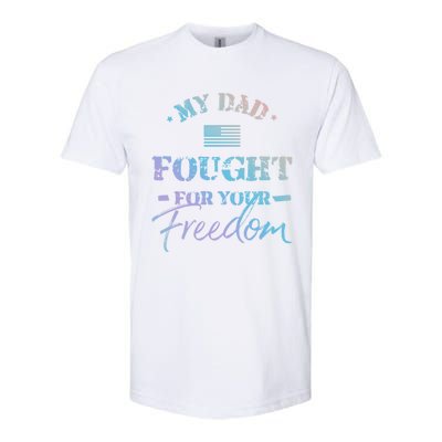 My Dad Is A Veteran Gift For Daughter And Son Softstyle CVC T-Shirt