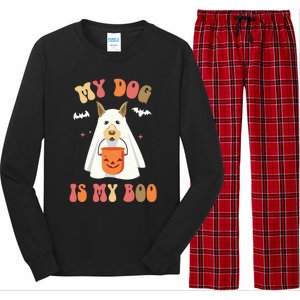 My Dog Is My Boo Funny Halloween Dog Lover Gift Long Sleeve Pajama Set