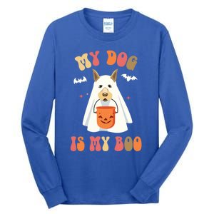 My Dog Is My Boo Funny Halloween Dog Lover Gift Tall Long Sleeve T-Shirt