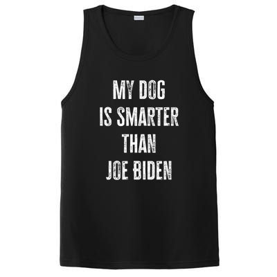 My Dog Is Smarter Than Joe Biden Funny Republican Dog Lover PosiCharge Competitor Tank