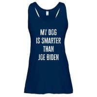 My Dog Is Smarter Than Joe Biden Funny Republican Dog Lover Ladies Essential Flowy Tank