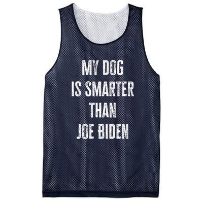 My Dog Is Smarter Than Joe Biden Funny Republican Dog Lover Mesh Reversible Basketball Jersey Tank