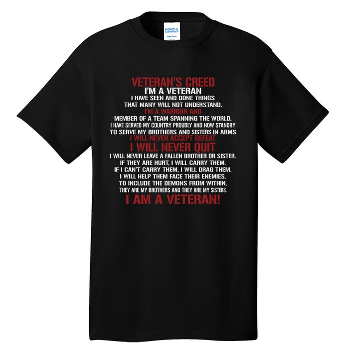 Memorial Day Im A Veteran Tall T-Shirt