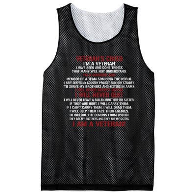 Memorial Day Im A Veteran Mesh Reversible Basketball Jersey Tank